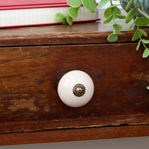Ceramic Drawer Knob – Cream - CABINET KNOBS - Beattys of Loughrea