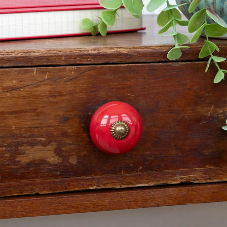 Ceramic Drawer Knob – Red - CABINET KNOBS - Beattys of Loughrea