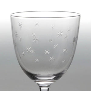 Etched Star Wine Glasses 250ml (Set of 2) – Clear - DRINKING GLASSES - Beattys of Loughrea