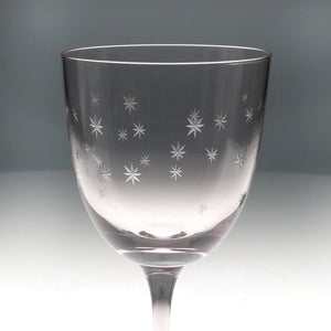 Etched Star Wine Glasses 250ml (Set of 2) – Pink Tint - DRINKING GLASSES - Beattys of Loughrea