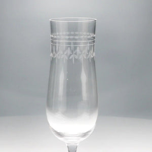 Vintage Etched Champagne Glasses 200ml (Set of 2) – Clear - DRINKING GLASSES - Beattys of Loughrea