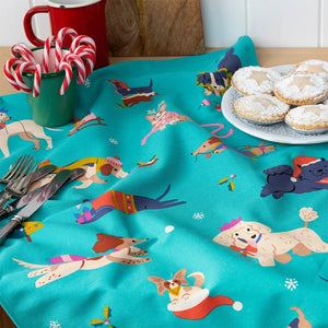 Cotton Tea Towel – Festive Friends - APRON/GLOVE/TEXTILE - Beattys of Loughrea