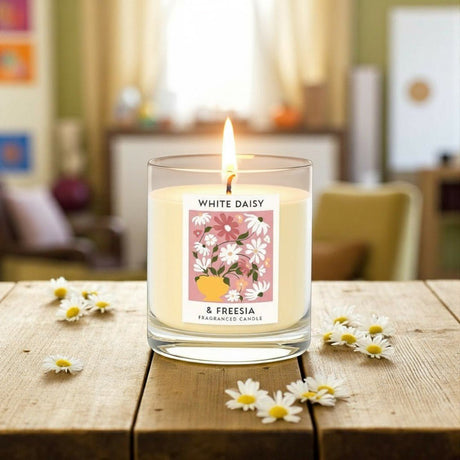 Wax Lyrical White Daisy & Freesia Candle – 190g - CANDLES - Beattys of Loughrea