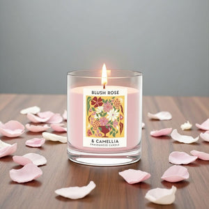 Wax Lyrical Blush Rose & Camellia Candle – 190g - CANDLES - Beattys of Loughrea
