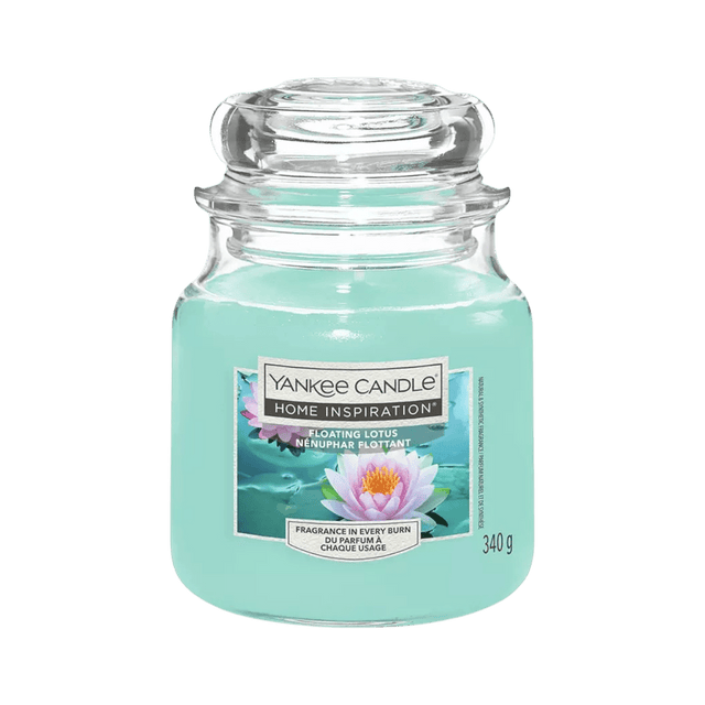 Floating Lotus Home Inspirations Medium Yankee Candle 340g - CANDLES - Beattys of Loughrea