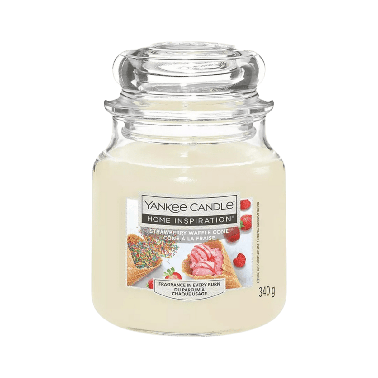 Strawberry Waffle Cone Home Inspirations Medium Yankee Candle 340g - CANDLES - Beattys of Loughrea