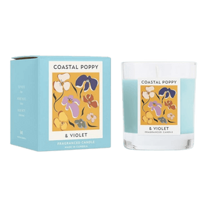 Wax Lyrical Coastal Poppy & Violet Candle – 190g - CANDLES - Beattys of Loughrea