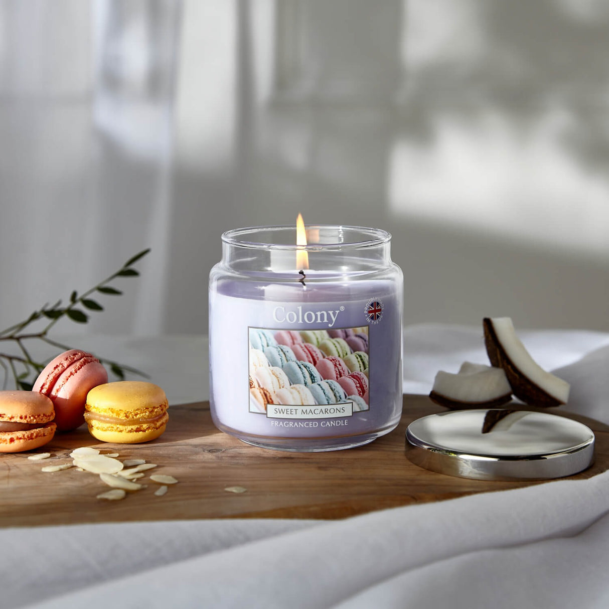 Colony Sweet Macarons Medium Candle - CANDLES - Beattys of Loughrea