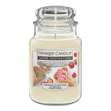 Strawberry Waffle Cone Home Inspirations Large Yankee Candle 538g - CANDLES - Beattys of Loughrea