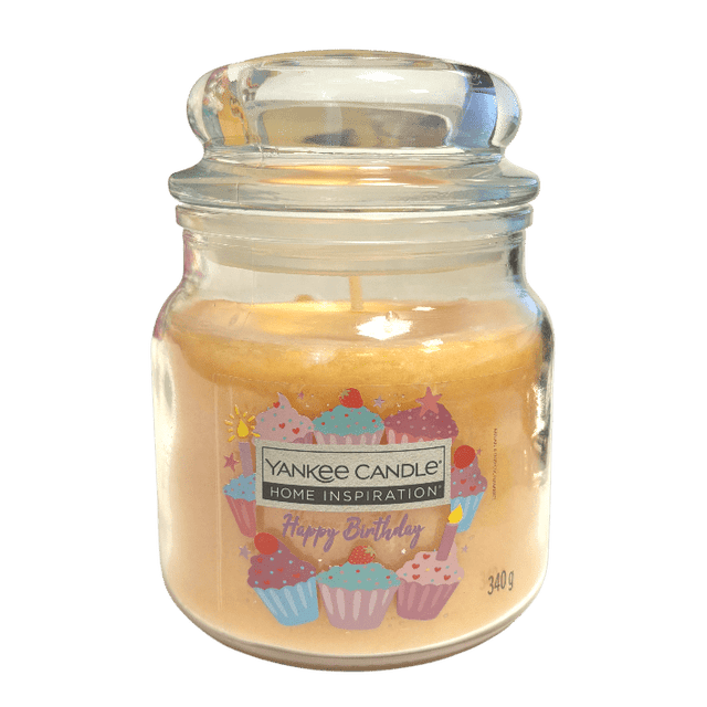 Happy Birthday Home Inspiration Medium Yankee Candle 340g - CANDLES - Beattys of Loughrea
