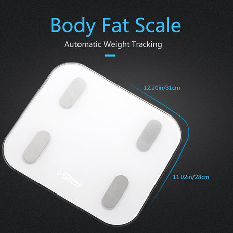 i - Star Bluetooth Body Fat Scale – Wireless Smart Full Body Analyzer - BATHROOM SCALES - Beattys of Loughrea