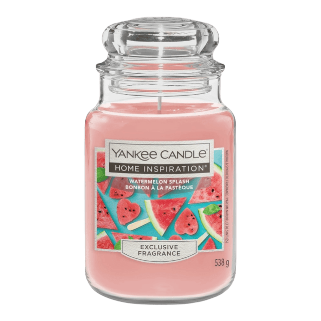 Watermelon Splash Home Inspirations Large Yankee Candle 538g - CANDLES - Beattys of Loughrea