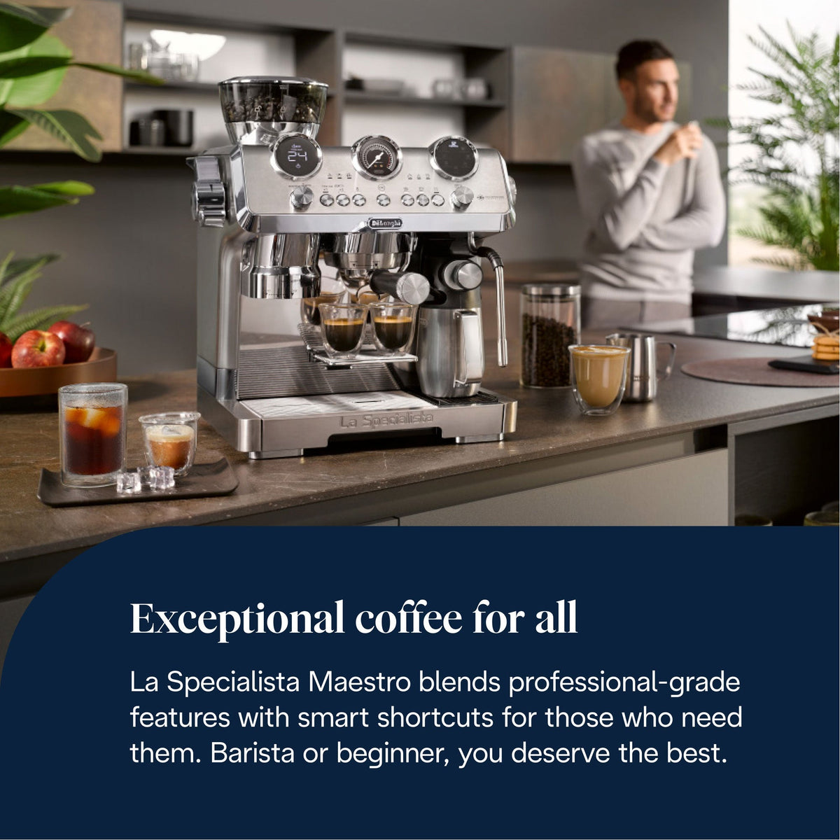 De'Longhi La Specialista Maestro EC9885.M Stainless Steel Manual Bean to Cup Espresso Machine