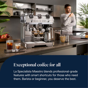 De'Longhi La Specialista Maestro EC9885.M Stainless Steel Manual Bean to Cup Espresso Machine