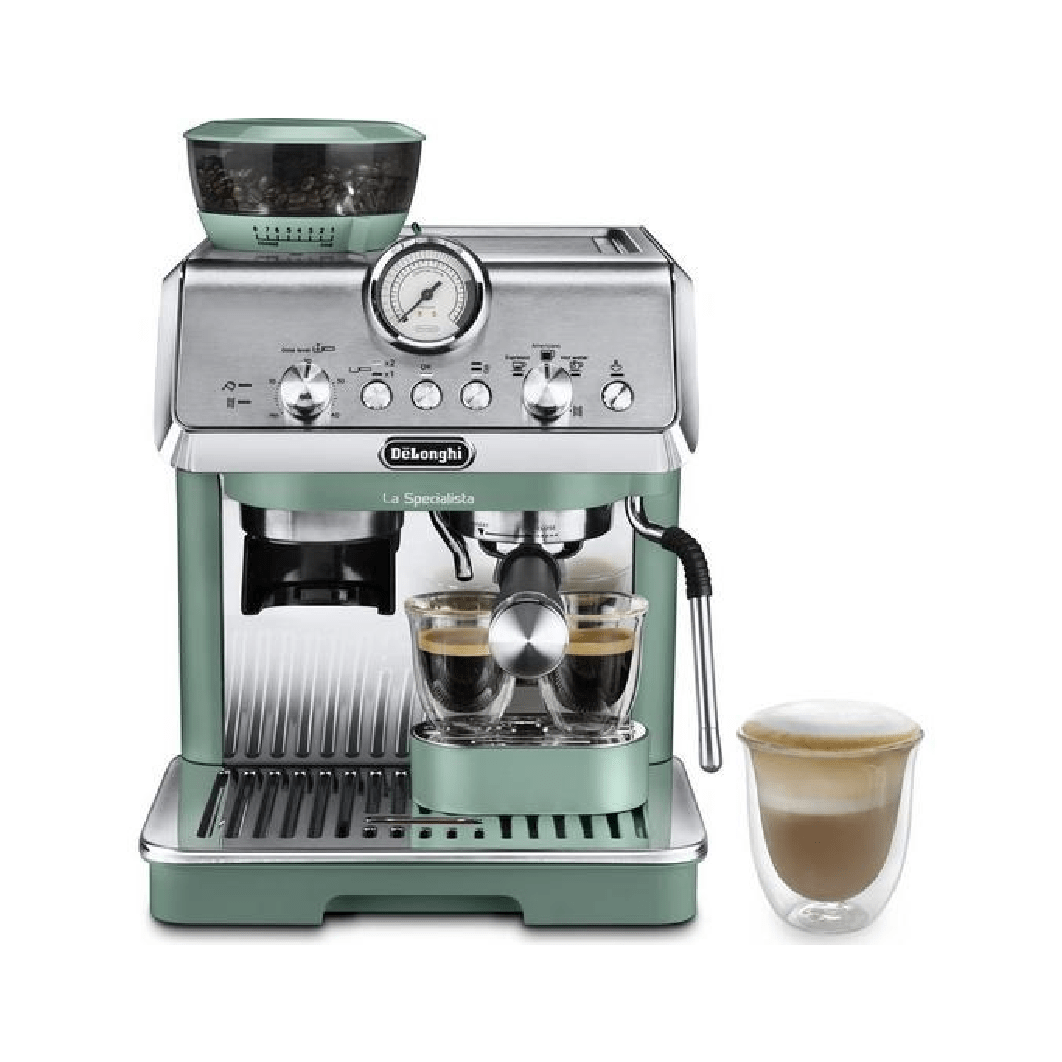 Delonghi La Specialista Arte Manual Bean to Cup Coffee Machine - Green | EC9155.GR - COFFEE MAKERS / ACCESSORIES - Beattys of Loughrea