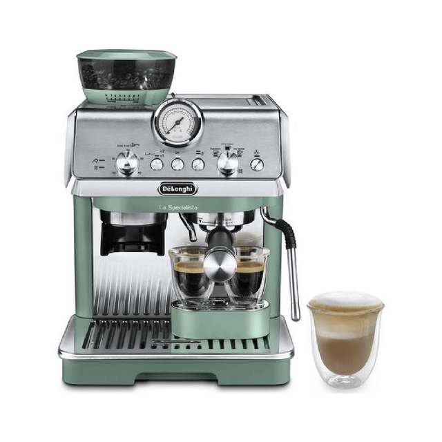 Delonghi La Specialista Arte Manual Bean to Cup Coffee Machine - Green | EC9155.GR - COFFEE MAKERS / ACCESSORIES - Beattys of Loughrea