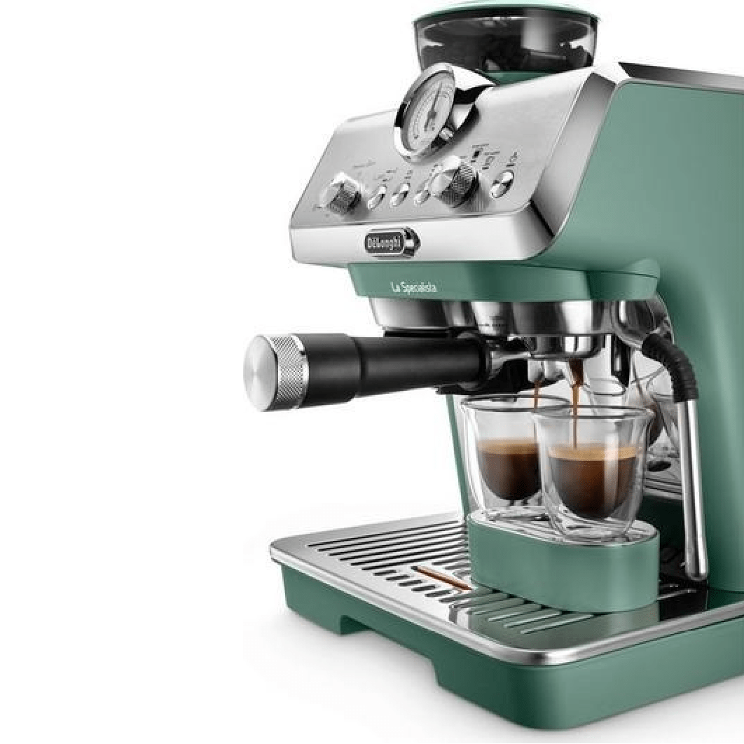 Delonghi La Specialista Arte Manual Bean to Cup Coffee Machine - Green | EC9155.GR - COFFEE MAKERS / ACCESSORIES - Beattys of Loughrea