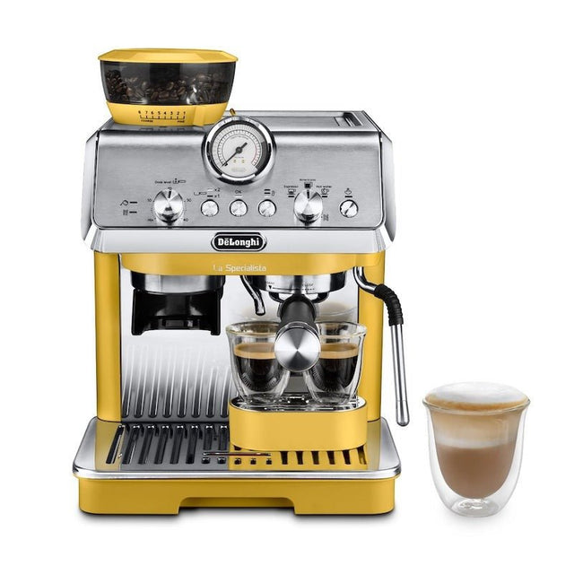Delonghi La Specialista Arte Manual Bean to Cup Coffee Machine - Yellow | EC9155.YE - COFFEE MAKERS / ACCESSORIES - Beattys of Loughrea