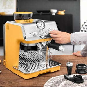 Delonghi La Specialista Arte Manual Bean to Cup Coffee Machine - Yellow | EC9155.YE - COFFEE MAKERS / ACCESSORIES - Beattys of Loughrea