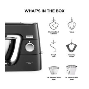 Kenwood Titanium Chef Baker Mixer (KVC85.004BK) - FOOD PROCESSORS - Beattys of Loughrea