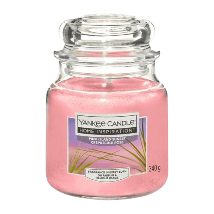 Pink Island Sunset Home Inspiration Medium Yankee Candle 340g - CANDLES - Beattys of Loughrea