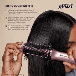 Shark Glossi 2 - in - 1 Hot Tool and Air Glosser - Lychee - HT302UKPK - CURLERS/CRIMPERS/STRAIGHTENERS - Beattys of Loughrea