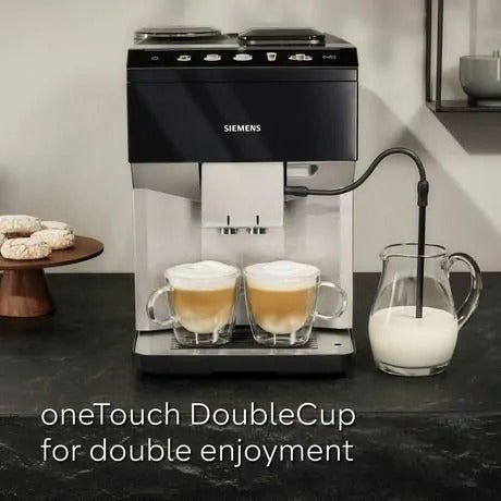 Siemens TP515GB1 Bean to Cup Coffee Machine – Black / Silver - COFFEE MAKERS / ACCESSORIES - Beattys of Loughrea
