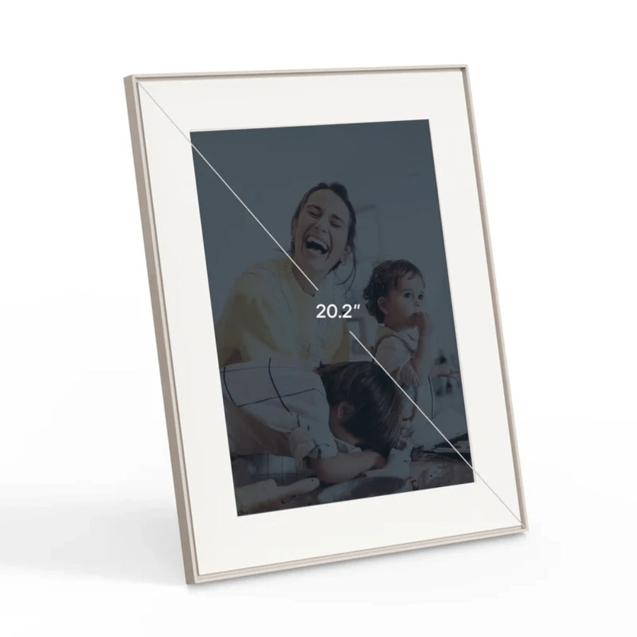 Aura Walden 15" Digital Photo Frame – Clay with Paper Mat | AF115-MWHT - Beattys of Loughrea | www.beattys.ie