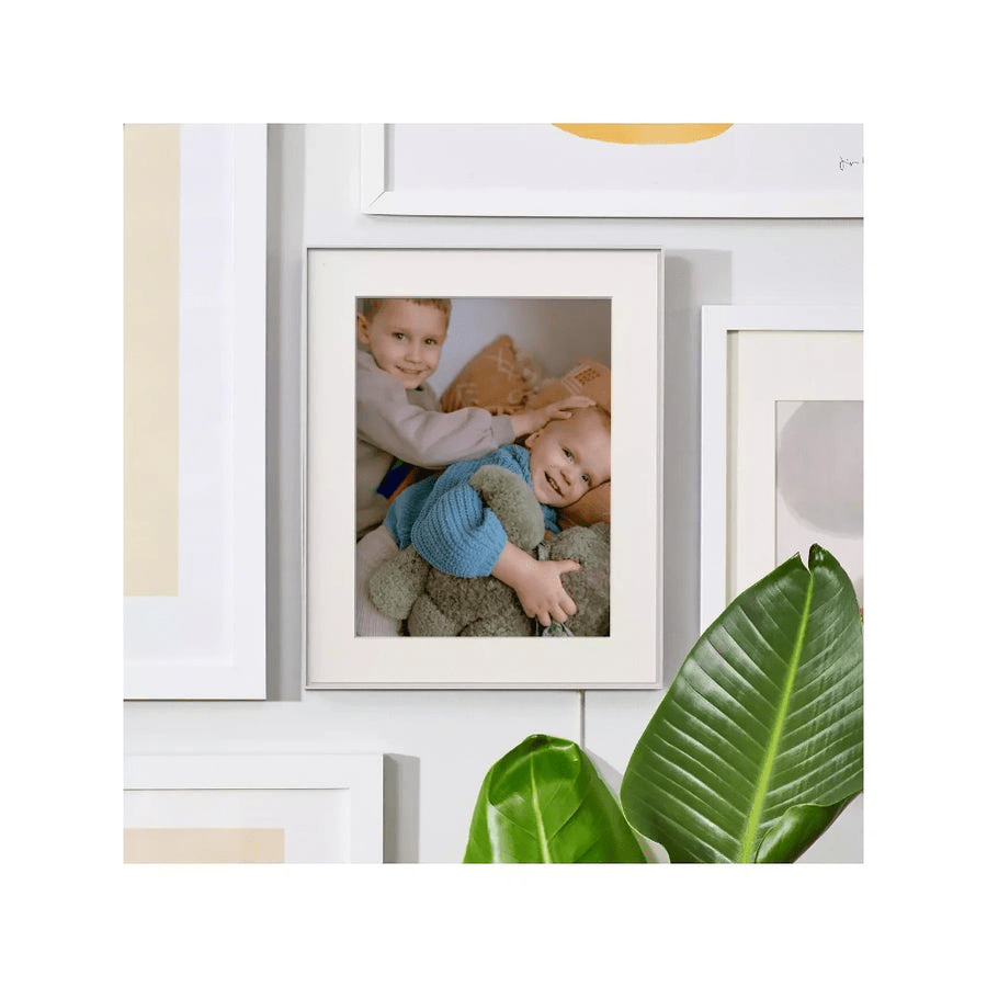 Aura Walden 15" Digital Photo Frame – Clay with Paper Mat | AF115-MWHT - Beattys of Loughrea | www.beattys.ie