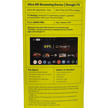 OTT. Watch Ultra HD Android Streaming Device - SATELLITE & KITS - Beattys of Loughrea