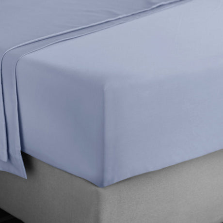 Bianca 400 Thread Count Cotton Sateen Double Fitted Sheet Blue - SHEETS/VALANCE/MATTRESS COVER - Beattys of Loughrea