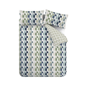 Catherine Lansfield Bryson Blue Reversible Duvet Cover Set – Kingsize - Beattys of Loughrea | www.beattys.ie