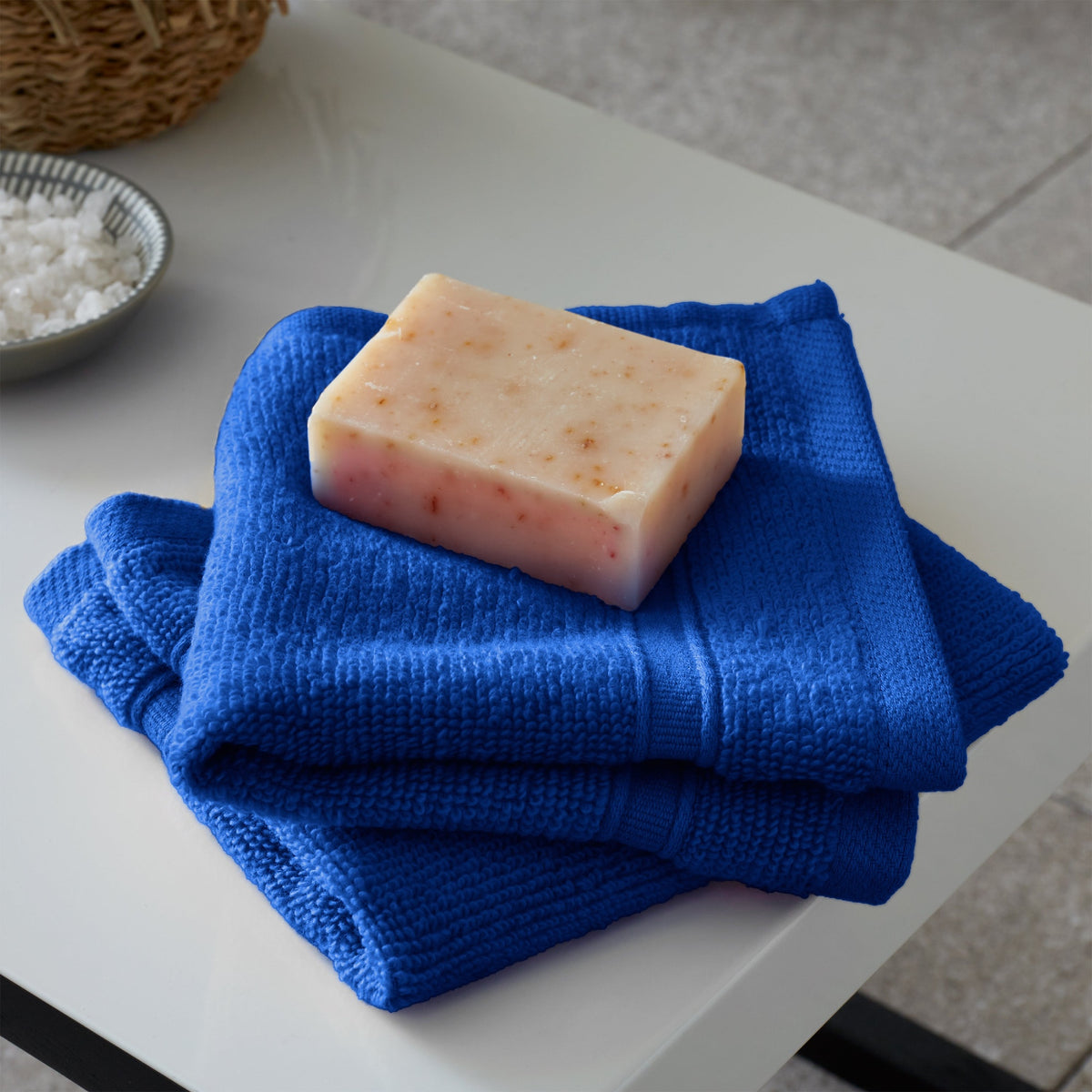 Zero Twist Cobalt Blue Face Cloth 2-Pack