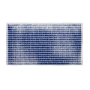 Catherine Lansfield Rice Weave Stripe Cotton 100 x 150cm Bath Sheet Blue