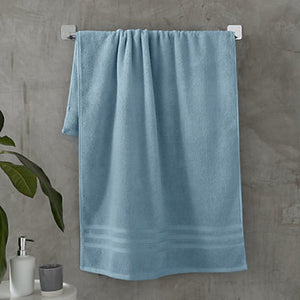 Catherine Lansfield Rice Weave Stripe Cotton 50 x 90cm Hand Towel Blue - TOWELS FACECLOTHS - Beattys of Loughrea