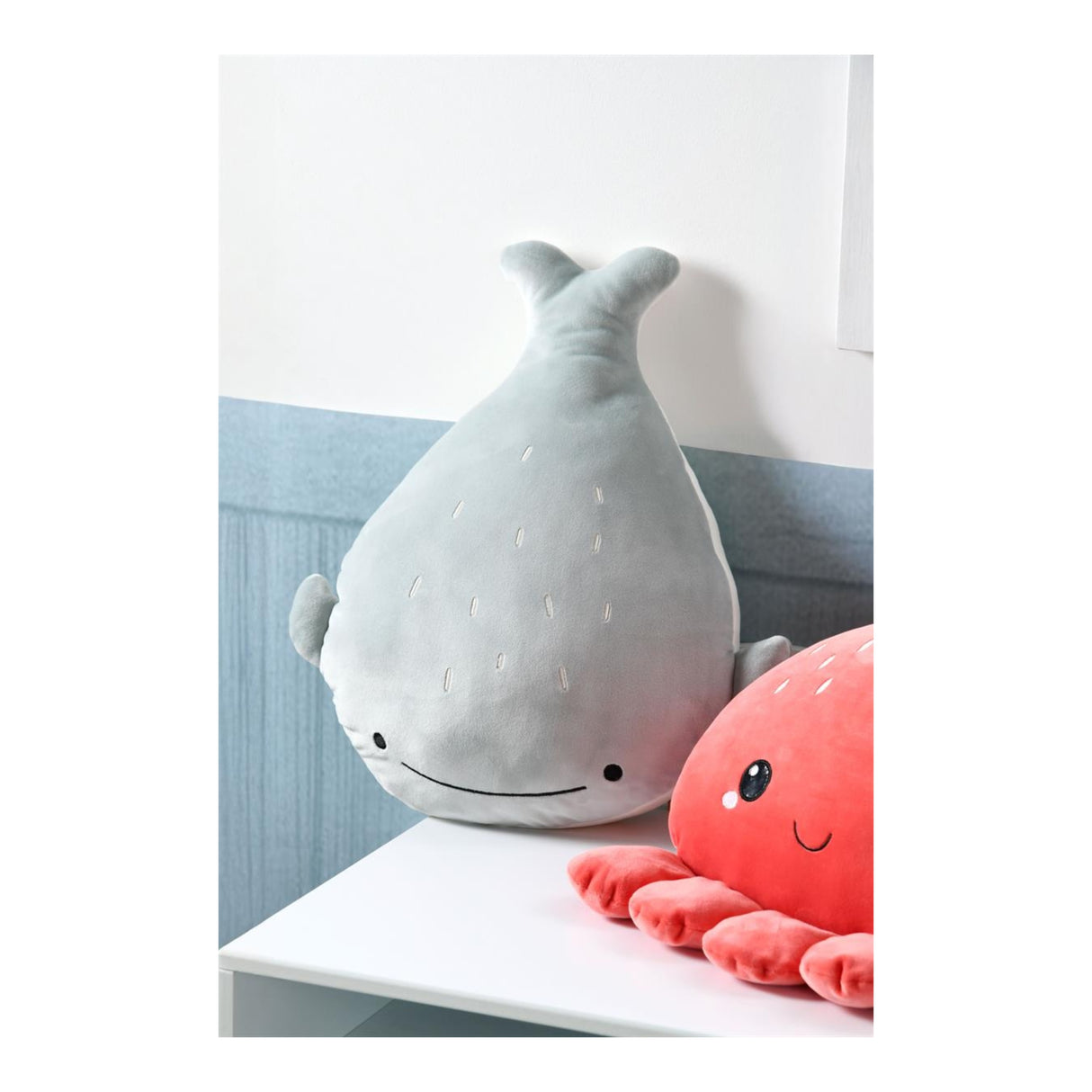 STOF Moby Moon & Stars Cushion, Blue, 30x40cm
