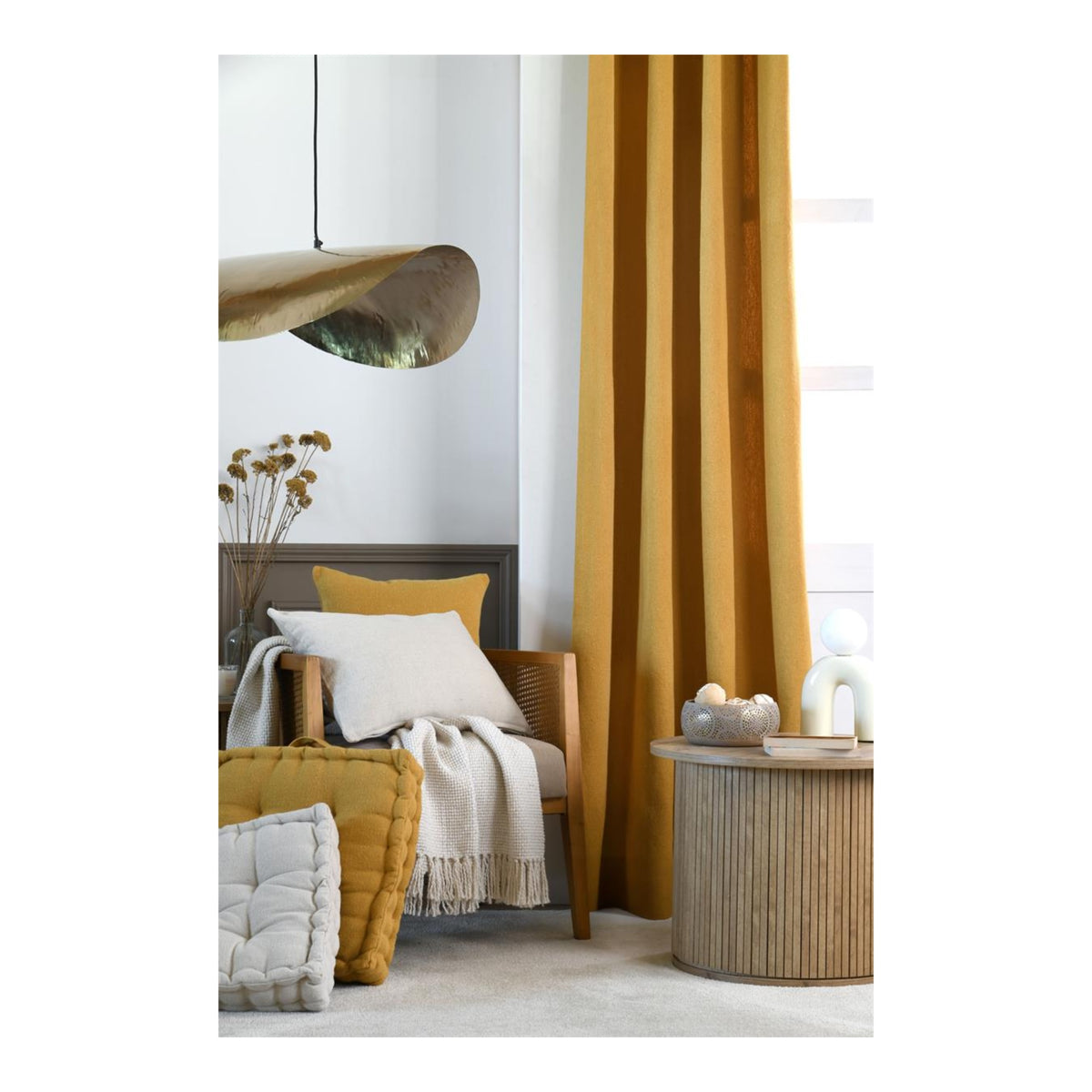 STOF Monaco Canvas Cushion, Curry, 40x40cm