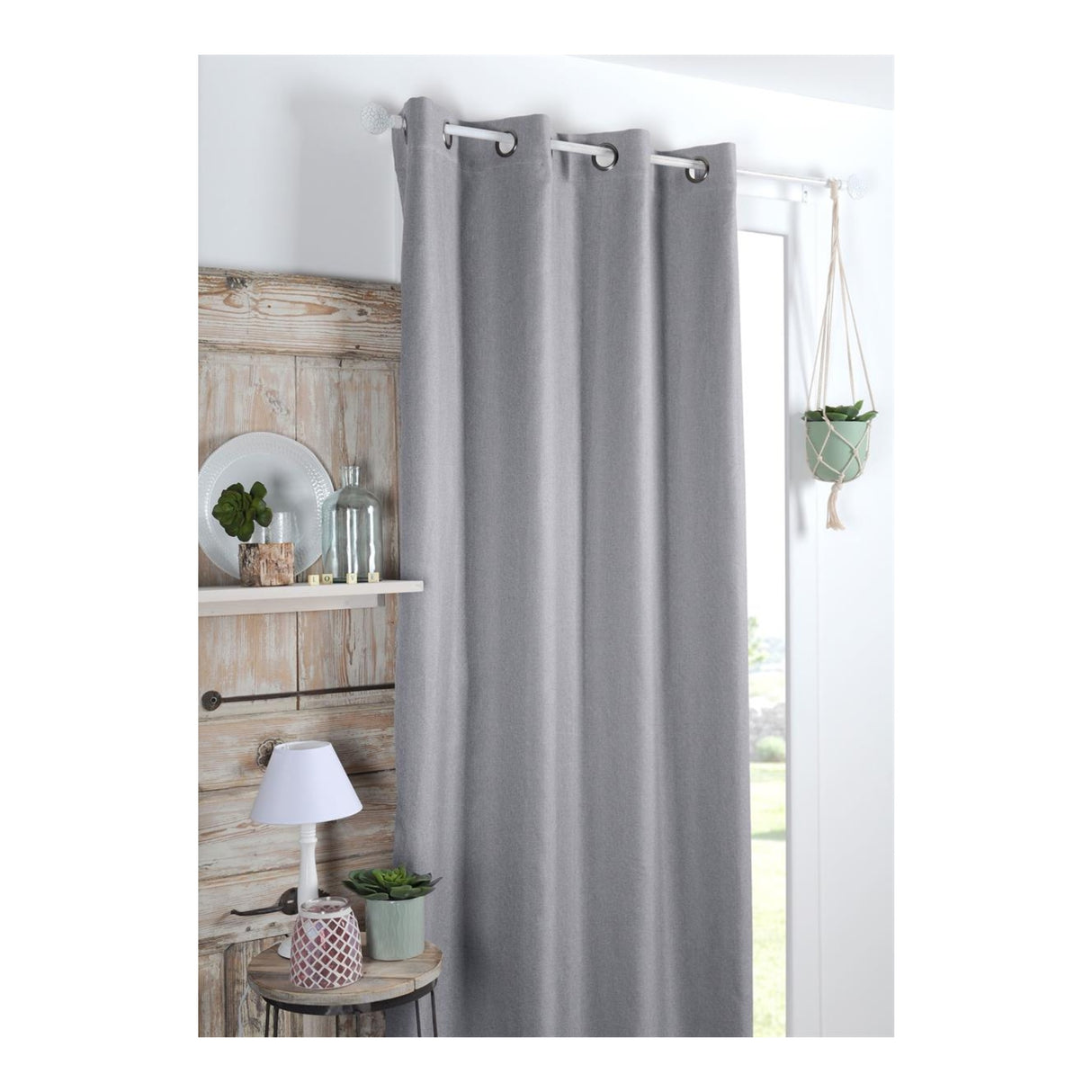Copenhague Blackout Curtain Panel, Pearl White, 140x260cm - CURTAINS - READY MADE - Beattys of Loughrea