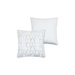 Ginger Fir Tree Cushion, White, 45x45cm - CUSHIONS/COVERS - Beattys of Loughrea
