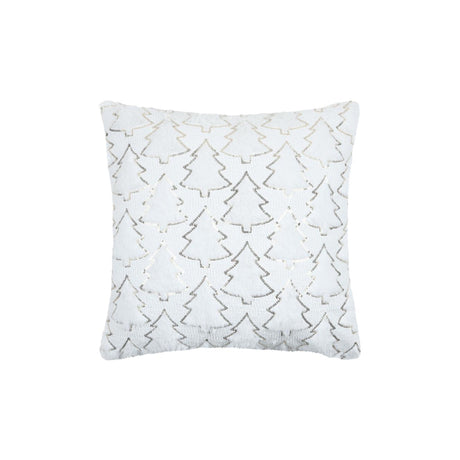 Ginger Fir Tree Cushion, White, 45x45cm - CUSHIONS/COVERS - Beattys of Loughrea