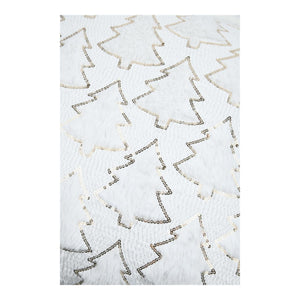 Ginger Fir Tree Cushion, White, 45x45cm - CUSHIONS/COVERS - Beattys of Loughrea