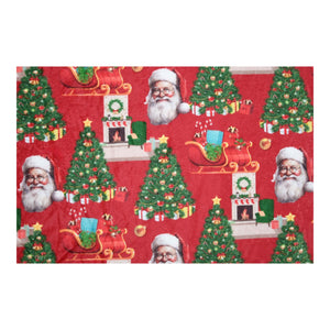 Santa Christmas Throw, Red, 130x160cm - THROWS/BLANKETS - Beattys of Loughrea