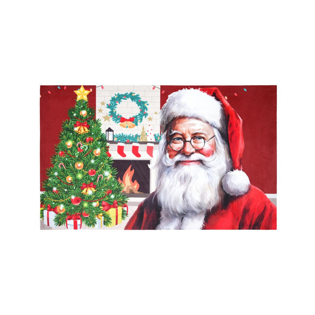 Santa Christmas Rug, Red, 45x75cm - FLOOR/FIRESIDE RUGS - Beattys of Loughrea