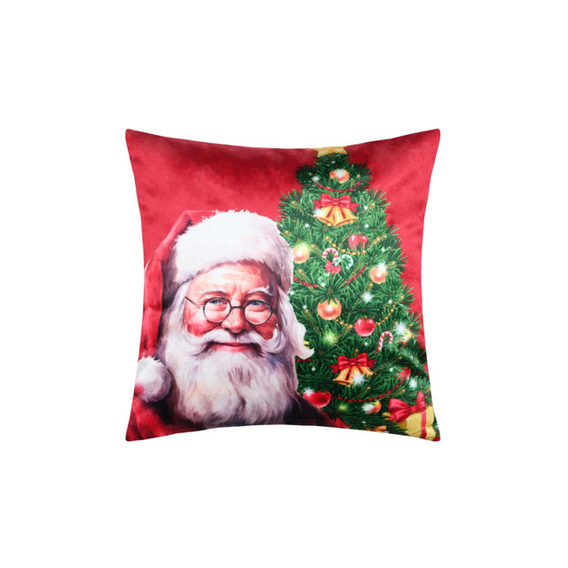 Santa Christmas Cushion, Red, 40x40cm - CUSHIONS/COVERS - Beattys of Loughrea