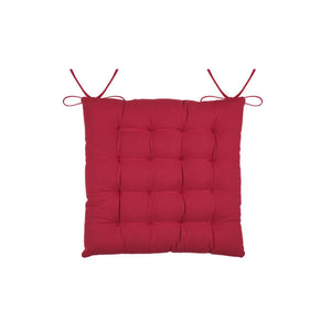 Clark Gold Snowflake Christmas Chair Pad, Red, 38x38cm - TABLECLOTHS/RUNNERS - Beattys of Loughrea