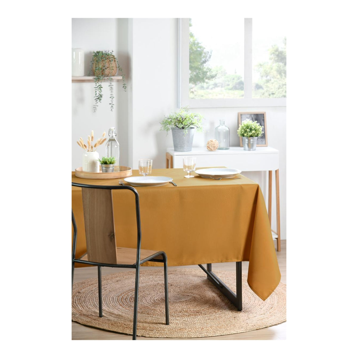 STOF Nelson Tablecloth, Yellow, 145x240cm - TABLECLOTHS/RUNNERS - Beattys of Loughrea