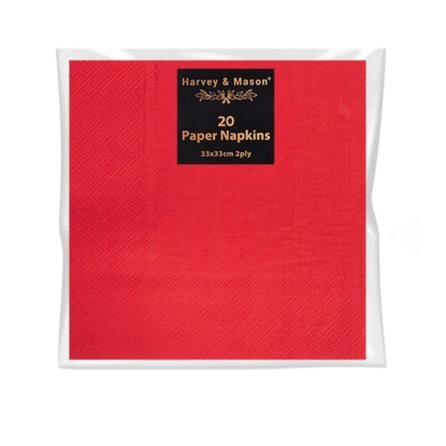 R18 PK20 RED METALLIC PAPER NAPKINS XM7194