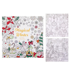 R18 MAGICAL WINTER COLOURING BOOK XM1236