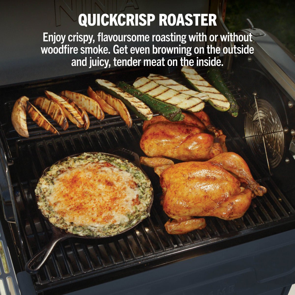Ninja FlexFlame Outdoor Cooking System 5-in-1 Grill & Smoker | PG301UKBL - BBQ - GAS - Beattys of Loughrea