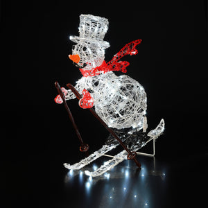 Noma 50cm Acrylic Skiing Snowman